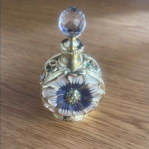 Gold and Blue Floral Arabic Perfume